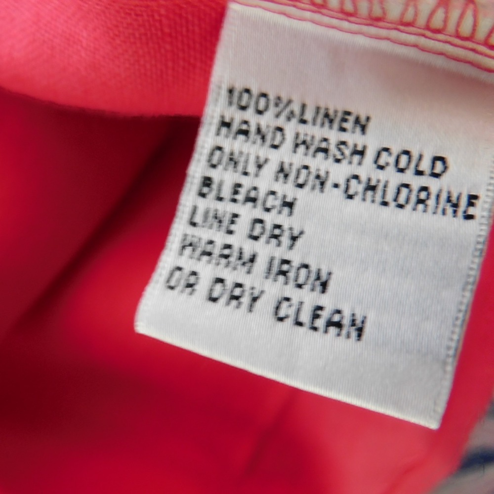 Vintage‎ Talbots 100% Irish  Linen Blazer size 12 Rasberry Pink Unlined - Picture 4 of 6